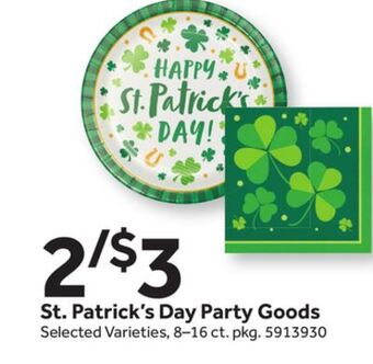 Stop&Shop St. patrick's day party goods offer