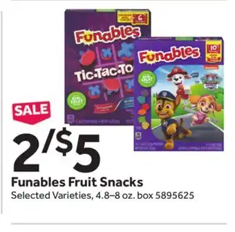 Stop&Shop Funables fruit snacks offer