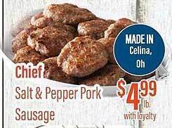 Chief salt & pepper pork sausage