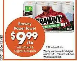 City Market Brawny paper towel offer