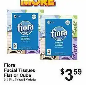 Fiora facial tissues flat or cube