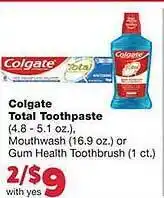 Family Fare Colgate total toothpaste offer