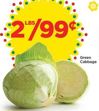 Food 4 Less Green cabbage offer