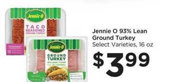 Food 4 Less Jennie o 93% lean ground turkey offer