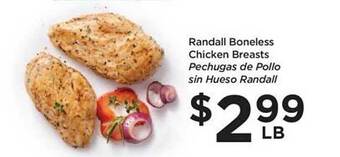 Food 4 Less Randall boneless chicken breasts offer