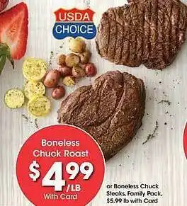 JayC Boneless chuck roast offer