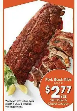 Pork back ribs