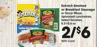 Eckrich smoked or breakfast sausage
