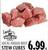 Karns Local angus beef stew cubes offer