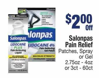 Kinney Drugs Salonpas pain relief offer