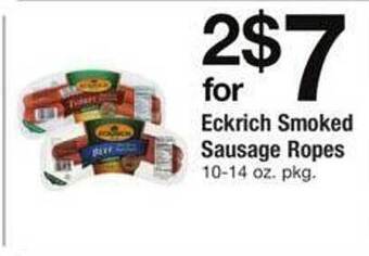 Safeway Eckrich smoked sausage ropes offer