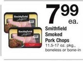 Safeway Smithfield smoked pork chops offer