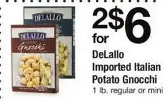 Safeway Delallo imported italian potato gnocchi offer