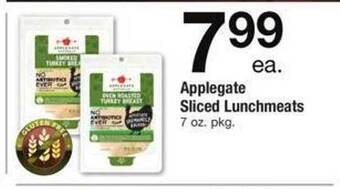 Safeway Applegate sliced lunchmeats offer