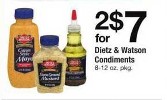 Safeway Dietz & watson condiments offer