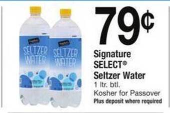 Safeway Signature select seltzer water offer