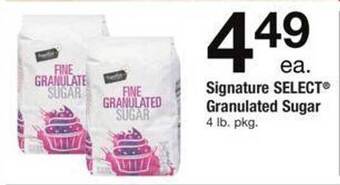 Safeway Signature select granulated sugar offer