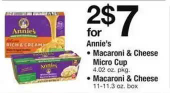 Safeway Annie's macaroni & cheese micro cup or macaroni & cheese offer