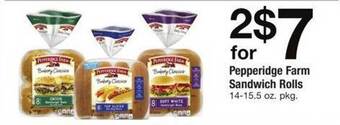 Safeway Pepperidge farm sandwich rolls offer