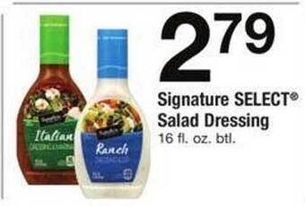 Safeway Signature select salad dressing offer