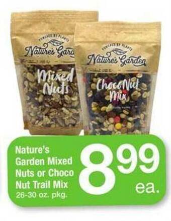 Safeway Nature's garden mixed nuts or choco nut trail mix offer