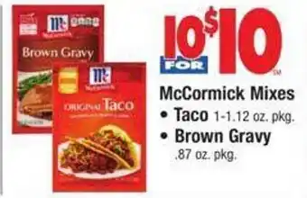 Safeway Mccormick mixes taco or brown gravy offer