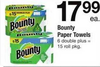 Safeway Bounty paper towels offer