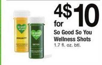 Safeway So good so you wellness shots offer