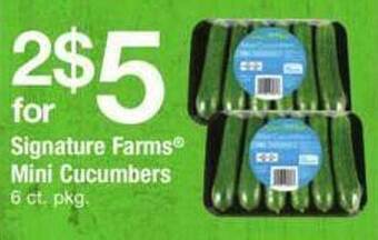 Safeway Signature farms mini cucumbers offer