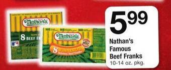 Safeway Nathan's famous beef franks offer