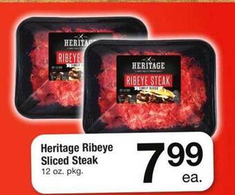 Safeway Heritage ribeye sliced steak offer