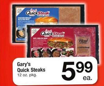 Safeway Gary's quick steaks offer