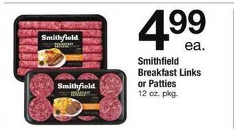 Safeway Smithfield breakfast links or patties offer