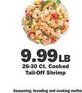 Schnucks Cooked tail-off shrimp offer