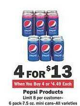 Schnucks Pepsi products offer