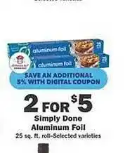 Schnucks Simply done aluminum foil offer