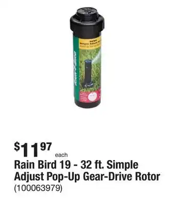The Home Depot Rain bird 19 - 32 ft. simple adjust pop-up gear-drive rotor offer