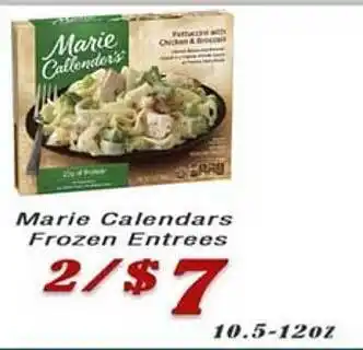 Marie calendars frozen entrees
