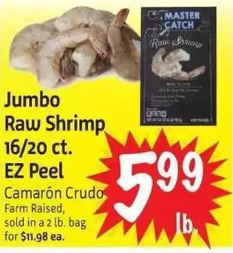 Foodmaxx Jumbo raw shrimp 16-20 ez peel offer