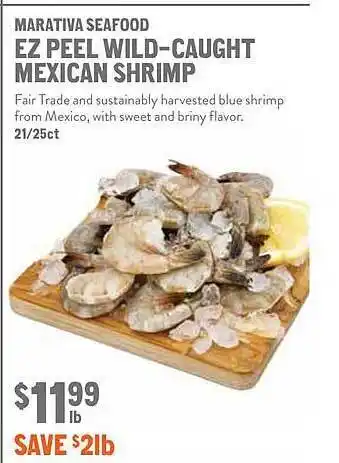 New Seasons Market Marativa seafood ez peel wild-caught mexican shrimp offer