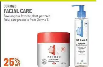 New Seasons Market Derma e facial care offer