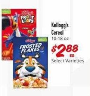 Brookshire Brothers Kellogg's Cereal offer