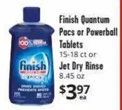 Brookshire Brothers Finish Quantum Pacs or Powerball Tablets or Jet Dry Rinse offer