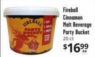 Fireball Cinnamon Malt Beverage Party Bucket