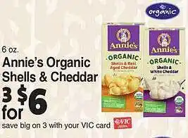 Harris Teeter Annie's organic shells & cheddar offer