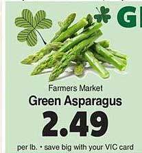 Harris Teeter Farmers market green asparagus offer
