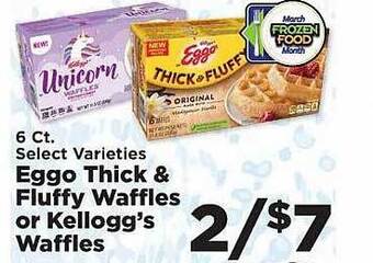 IGA Eggo thick & fluffy waffles or kellogg's waffles offer