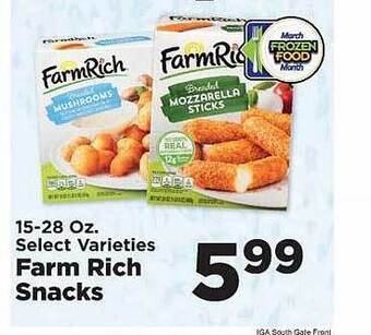IGA Farm rich snacks offer