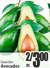 Key Food Green skin avocados offer