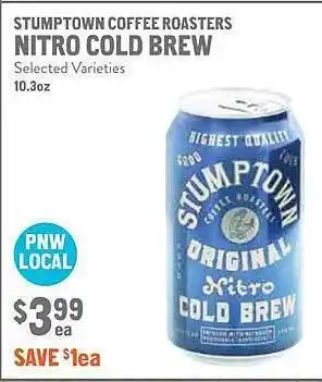 New Seasons Market Stumptown coffee roasters nitro cold brew offer